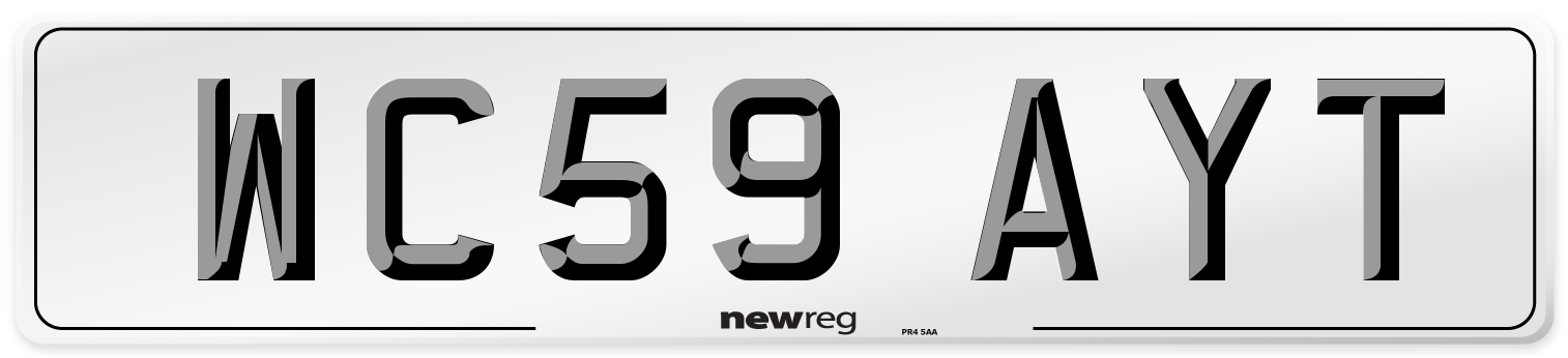WC59 AYT Number Plate from New Reg